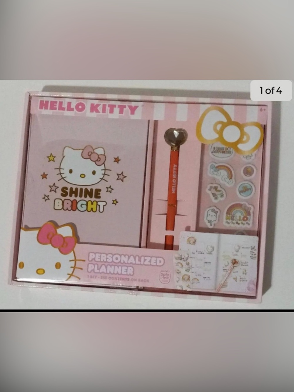Hello Kitty Pink and Gold Personalized Planner Set